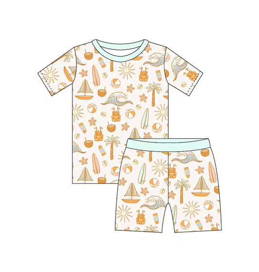 Coastal Cuties - 2 Piece Pajama Short Set