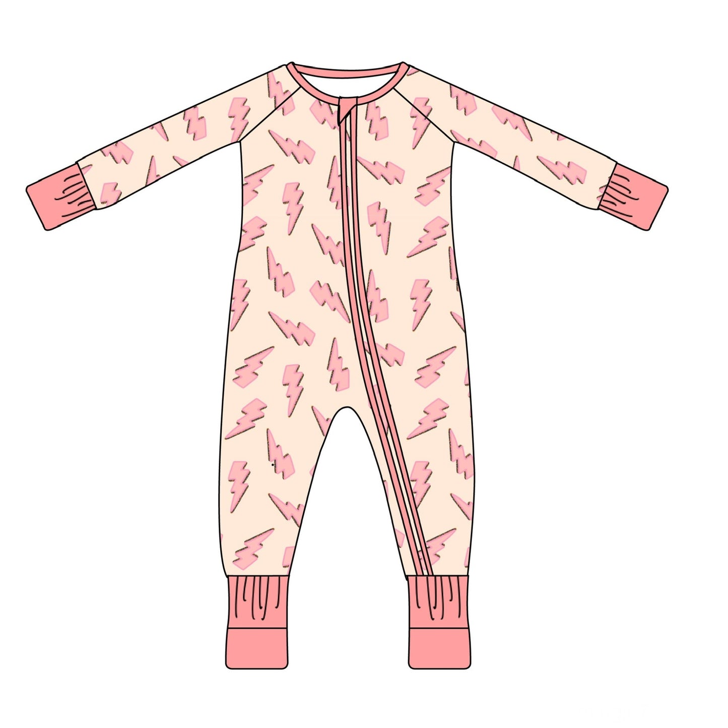 Electric Dreams - Zippy Romper (Pink)